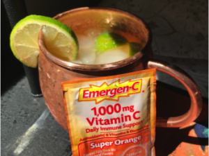 moscow mule and emergen-C packet
