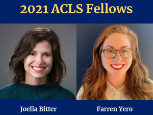 2 Ph.D. Graduates Receive ACLS Fellowships