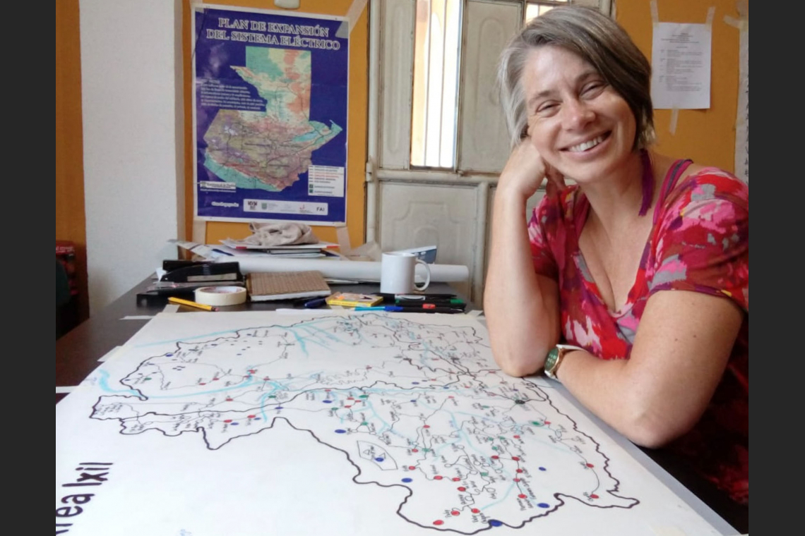 Diane with map